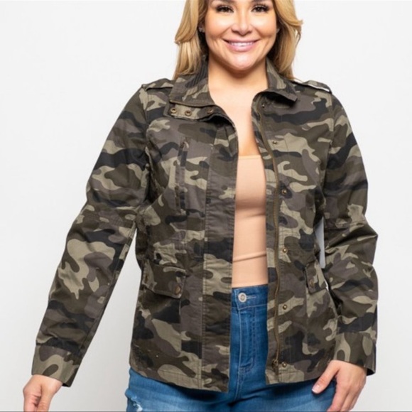 love tree camouflage military utility anorak jacket - Picture 4 of 11